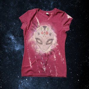 Galaxy-Eyes Alien Sugar Skull Graphic Tee